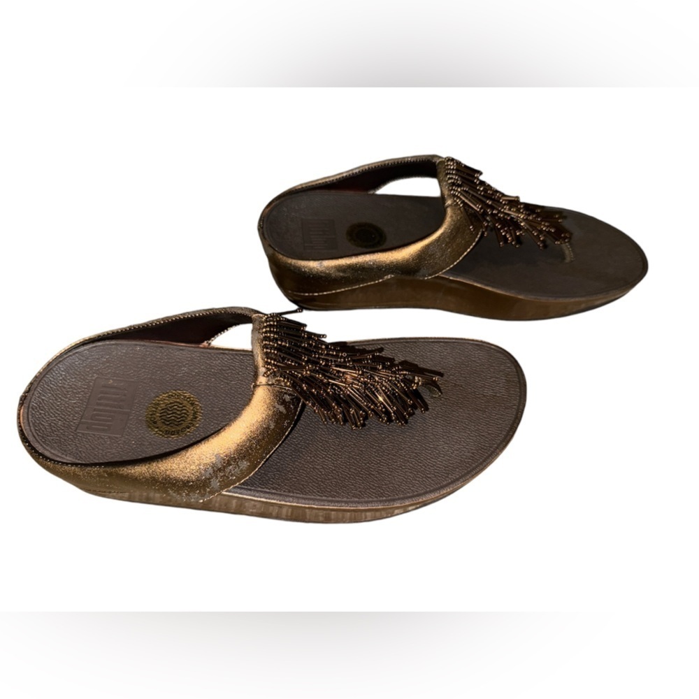 FitFlop Cha Cha Women’s Flip Flop Bronze - Picture 4 of 9